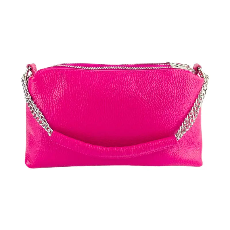 RB1025BE | Borsa Donna a Mano con doppia lampo in Vera Pelle Made in Italy.-4