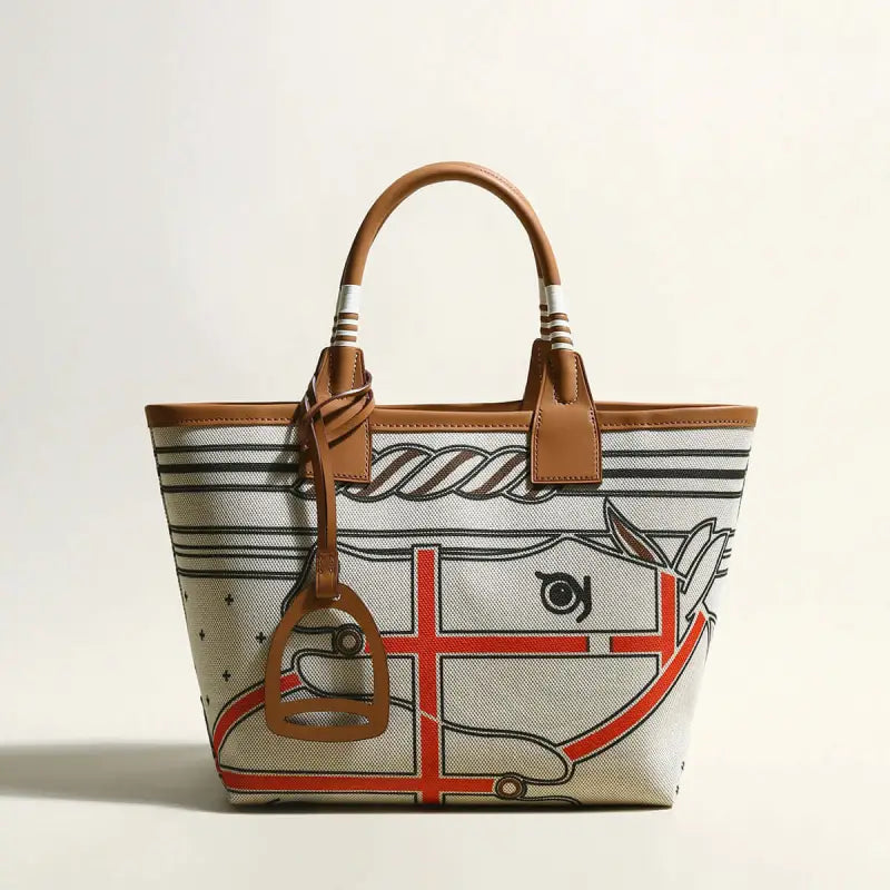 Colorful Abstract Top Handle Bag-5