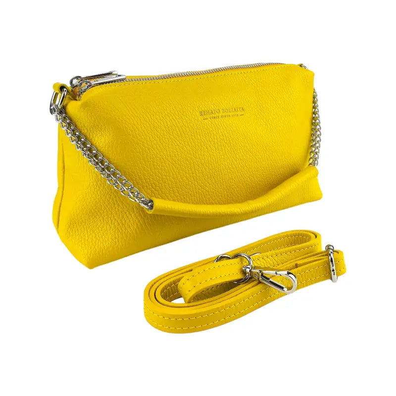 RB1025R | Borsa Donna a Mano con doppia lampo in Vera Pelle Made in Italy. -0