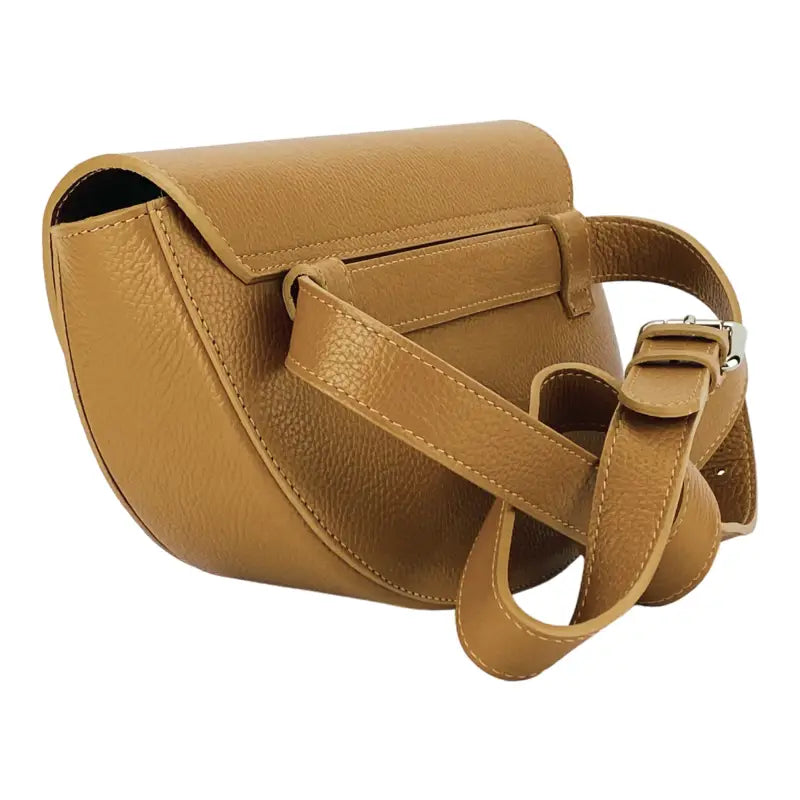 RB1027S | Borsa Donna a Bandoliera stondata in Vera Pelle Made in Italy. -3
