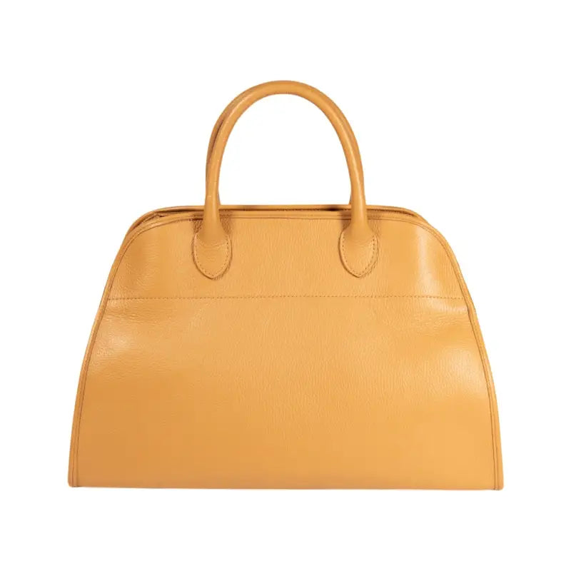 RB1032CQ | Borsa a Mano Donna FRIDA in Vera Pelle Made in Italy. Accessori in metallo Oro Lucido - Colore Cuoio - Dimensioni: cm 43 x 29 x 24 + 12 (Luce manici)-4