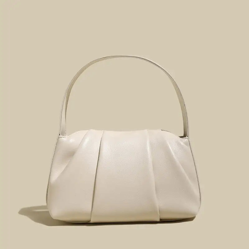 Ruched Leather Handbag-3