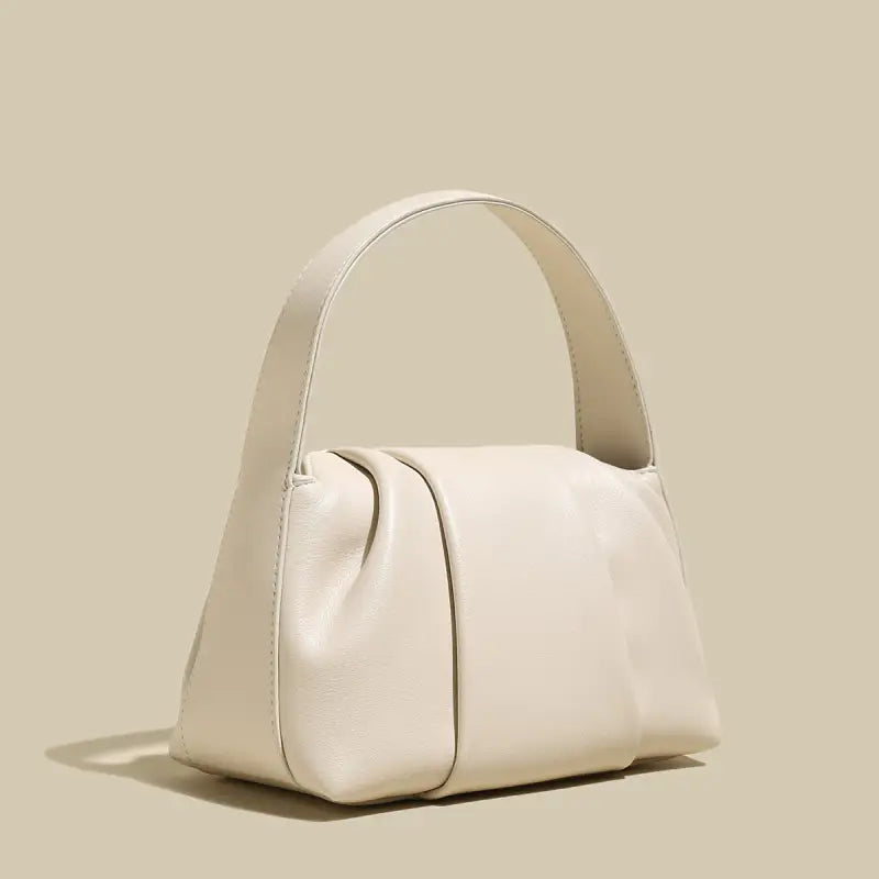Ruched Leather Handbag-4