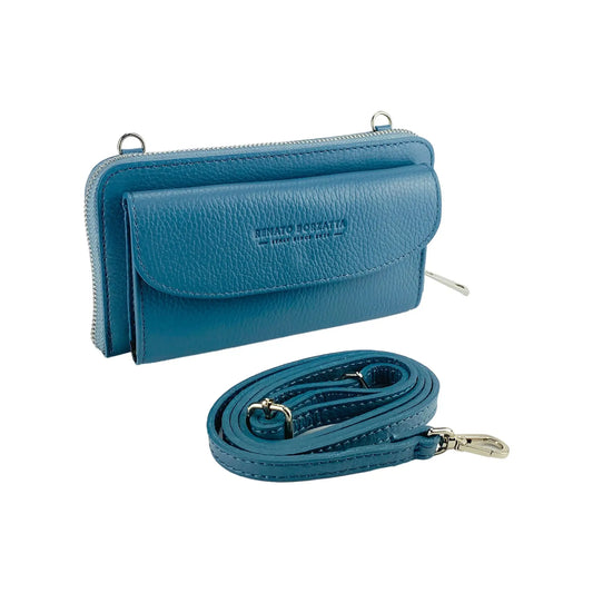 RB1020P | PFogli Donna con portacellulare in Vera Pelle Made in Italy con tracolla removibile.