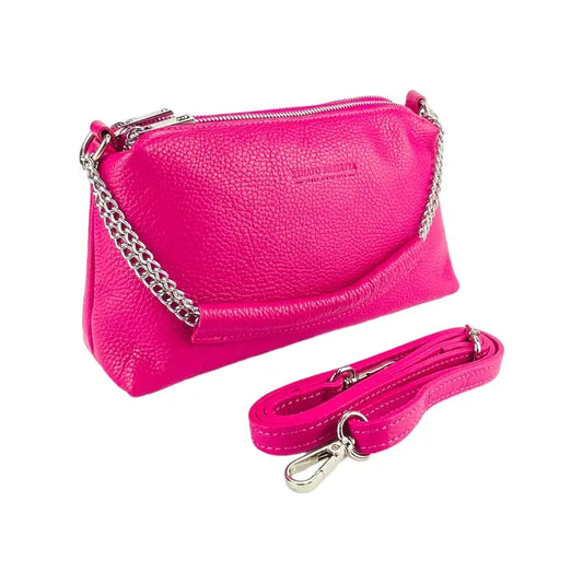RB1025BE  | Borsa Donna a Mano con doppia lampo in Vera Pelle Made in Italy.-0