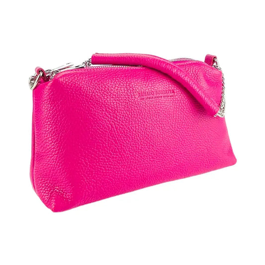 RB1025BE  | Borsa Donna a Mano con doppia lampo in Vera Pelle Made in Italy.-1