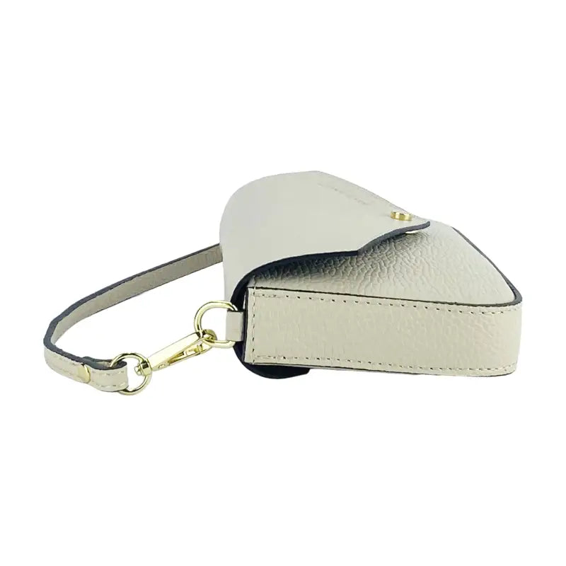 RB1023AB | Borsa piccola a Spalla con Tracolla a catena removibile in Vera Pelle Made in Italy. -3
