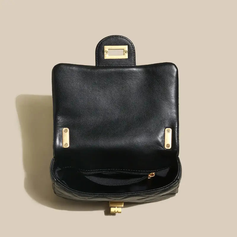 Chunky Chain Leather Strap Satchel-1