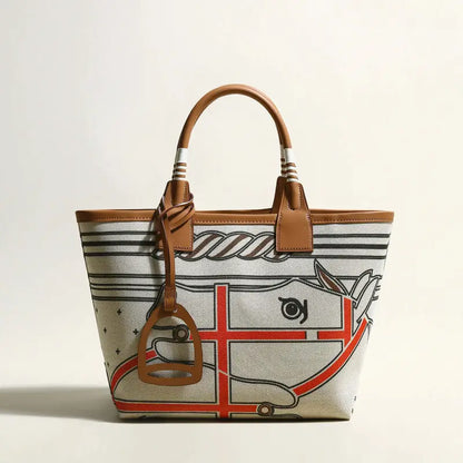 Colorful Abstract Top Handle Bag-5