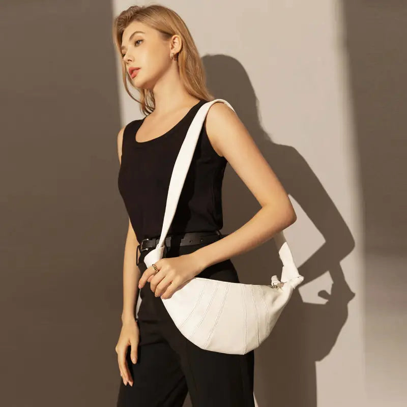 Croissant Chic Shoulder Bag-6