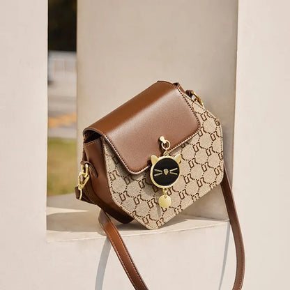 Hexagon Monogram KittyCat Shoulder Bag-2