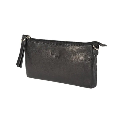 K0013AB | Tracollina Donna in Vera Pelle pieno fiore, con leggera grana. Tracolla removibile. Accessori Nickel Lucido. Colore Nero. Dimensioni: cm 20 x 10,5 x 2. Confezione: Sacchetto Tnt-2