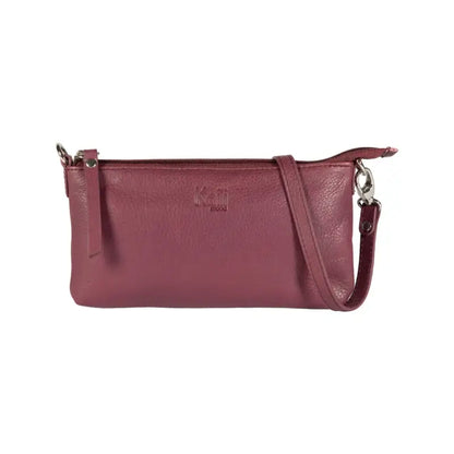 K0013NB | Tracollina Donna in Vera Pelle pieno fiore, con leggera grana. Tracolla removibile. Accessori Nickel Lucido. Colore Malva. Dimensioni: cm 20 x 10,5 x 2. Confezione: Sacchetto Tnt-0