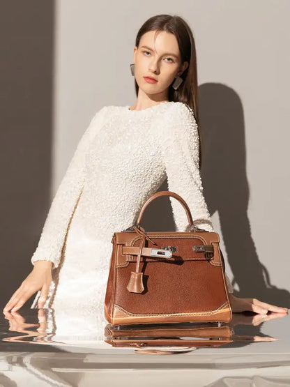 Los Altos Top Handle Leather Bag-3