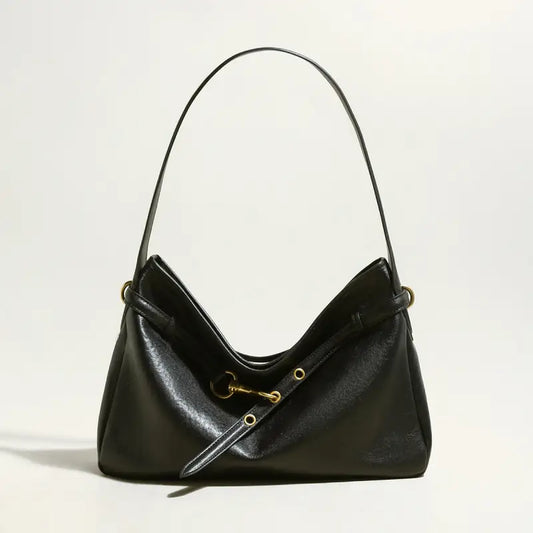Mediun Slouchy Leather Shoulder Bag-0