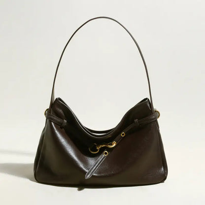 Mediun Slouchy Leather Shoulder Bag-6