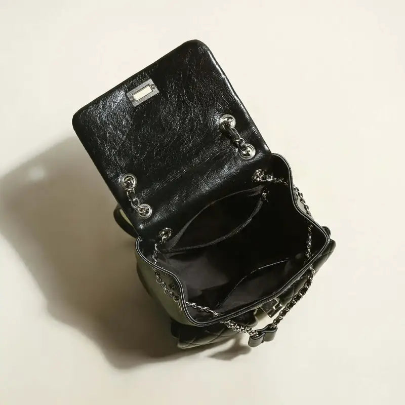 Multi-Pocket Chainstrap Quilted Backpack-3