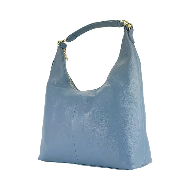 RB1017P | Borsa Donna a spalla Morbida in Vera Pelle Made in Italy con tracolla removibile.-4