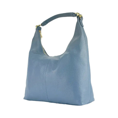 RB1017P | Borsa Donna a spalla Morbida in Vera Pelle Made in Italy con tracolla removibile.-4