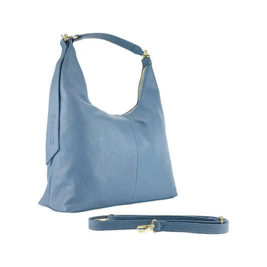 RB1017P | Borsa Donna a spalla Morbida in Vera Pelle Made in Italy con tracolla removibile.-0