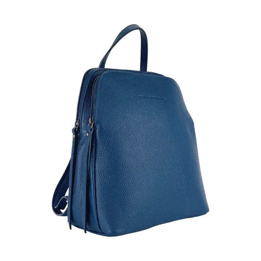 RB1018D | Zaino Donna Doppio scomparto in Vera Pelle Made in Italy-0