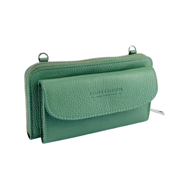 Women's Wallet with Cell Phone Holder - Leather 