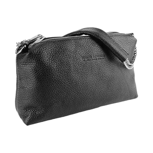RB1025A  | Borsa Donna a Mano con doppia lampo in Vera Pelle Made in Italy.-1