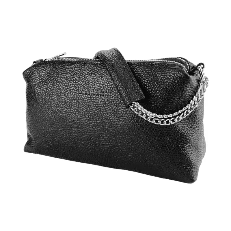 RB1025A  | Borsa Donna a Mano con doppia lampo in Vera Pelle Made in Italy.-3
