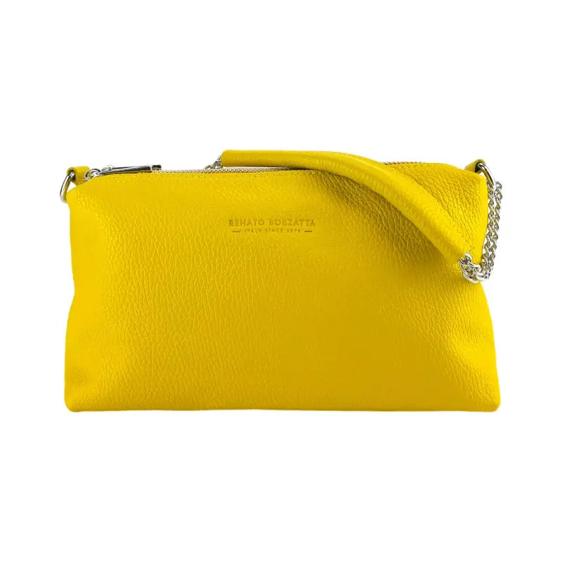 RB1025R  | Borsa Donna a Mano con doppia lampo in Vera Pelle Made in Italy. -3