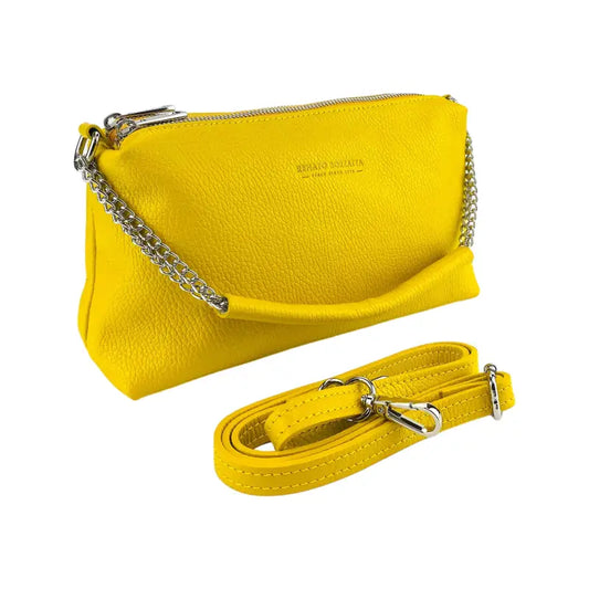RB1025R  | Borsa Donna a Mano con doppia lampo in Vera Pelle Made in Italy. -0