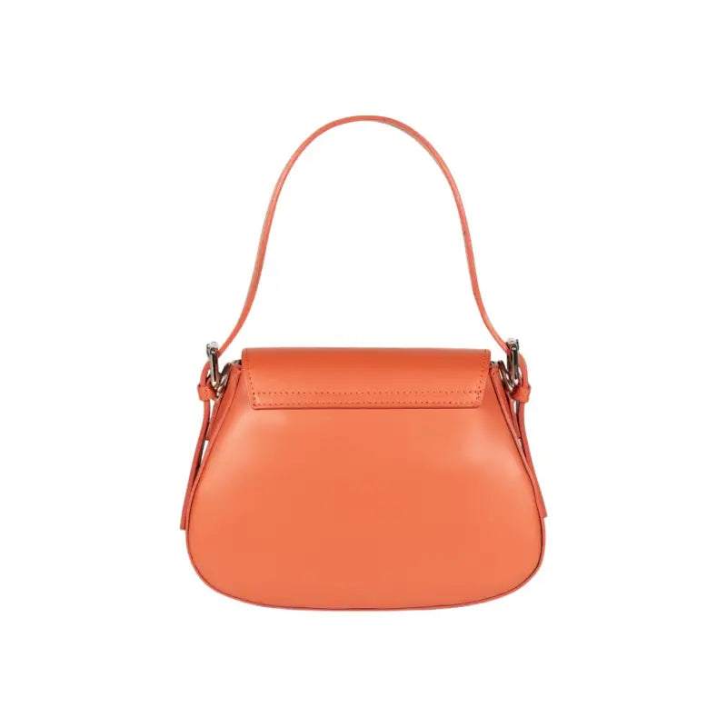 RB1030AM | Borsa Donna a Spalla EMMA con pattina in Vera Pelle Made in Italy. Accessori in metallo Argento Lucido - Colore Paprika - Dimensioni: cm 24 x 18 x 9 + 14,5 (Luce manico)-2