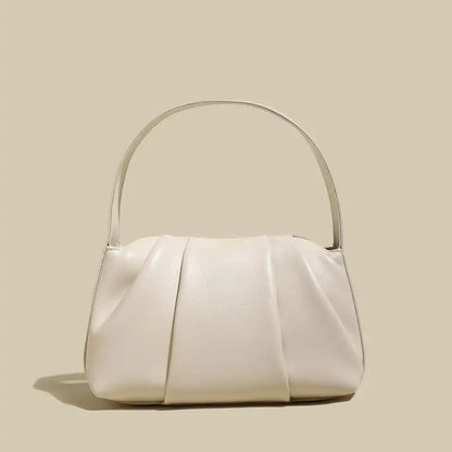 Ruched Leather Handbag-3