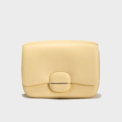 Structured Buckle Leather Shoulder Bag-7